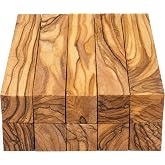 Zuluf 10 Pack Olive Wood Pen Blanks for Woodturning - Solid Bethlehem Holy Land Turning Blanks 5 x 3/4 x 3/4 in, Exotic Hardwood Lathe Pen Making, Drill to Fit 7mm+ Pen Kits, with Certificates
