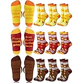 Berlune 12 Pairs Thanksgiving Happy Friendsgiving Fall Stocking Gifts Bulk So Very Thankful for A Friend Like You Friendsgiving Party Novelty Harvest Fuzzy Unisex Socks Favors for Women Adult Girl Men
