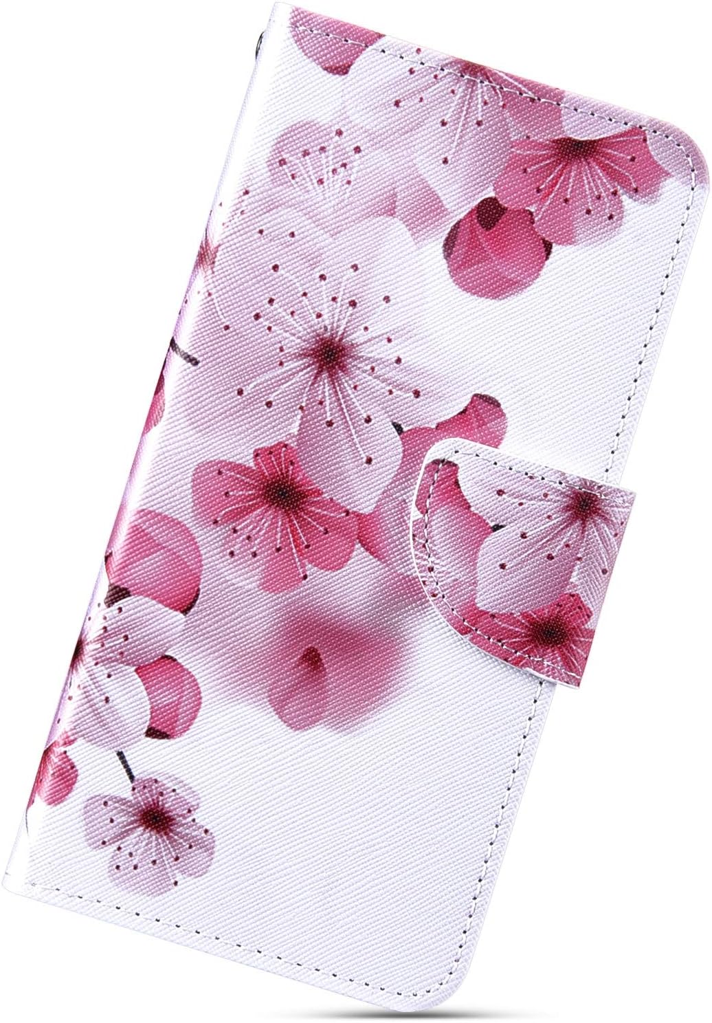 Samsung Galaxy Note 8,KunyFond for Samsung Galaxy Note 8 Wallet Case,Painted Cute Pattern PU Leather Flip Wallet with [Card Slots][Magnetic Closure] Stand Function TPU Inner Stand Case,Peach Blossom