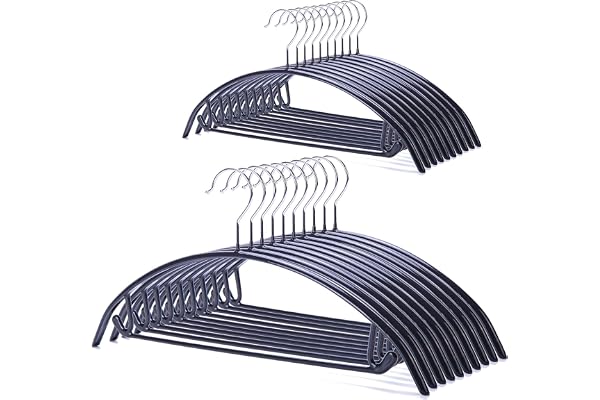 Nature Smile Non Slip PVC Coating Sweater Hangers,Dress Suit Coat Hangers,Shoulder Bump Free Golf T Shirts Clothes Hangers (B