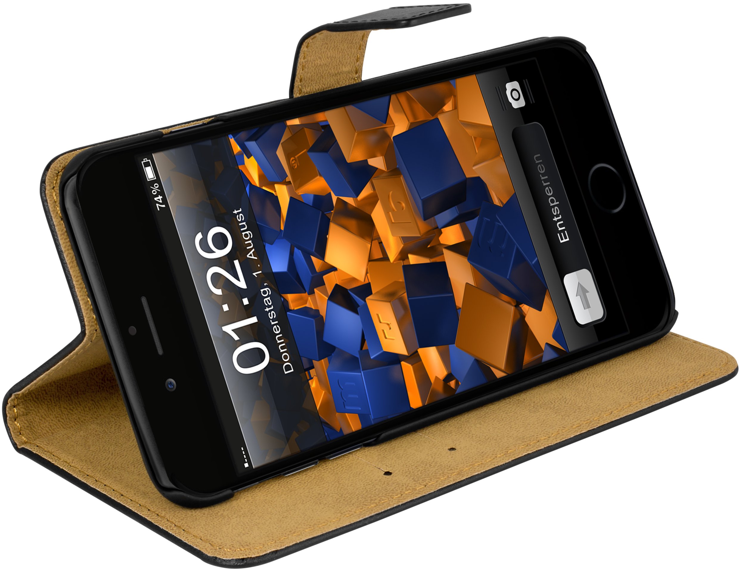 mumbi Leather Book Style Phone Case for iPhone 6 and 6s Plus