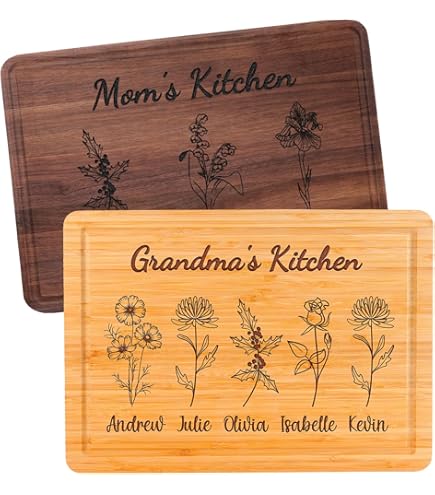 Bamboo Cutting Board Gift For Papa - 'Everything Tastes Better When Papa Makes It' Kitchen Decor