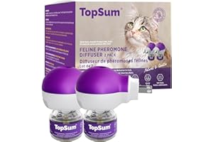 TopSum Cat Pheromone Diffuser: Premium Cat Calming Diffuser - VHP Registered NN.Z4H1 - Pheromone for Cats - Cat Pheromones Di