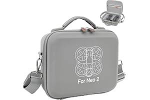 Neo 2 Case Portable PU Shoulder Hand Bag, Portable PU Shoulder Bag for Neo 2 Drone and Smart Flight Batteries Accessories Lig