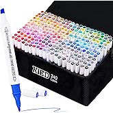 XIEED Alcohol Markers, 240 Colors Alcohol Markers Set for Artists, Students, Adults, Artists in Coloring & Drawing (Fine &Broad)