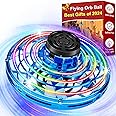 Vantexi Flying Fidget Spinner,2025 Upgraded Flying Spinner Mini Hand Drone with 360 ° Rotating and LED Lights Outdoor Indoor Toy,Mini UFO Toy Drone for Boys Girls Adults (Blue)