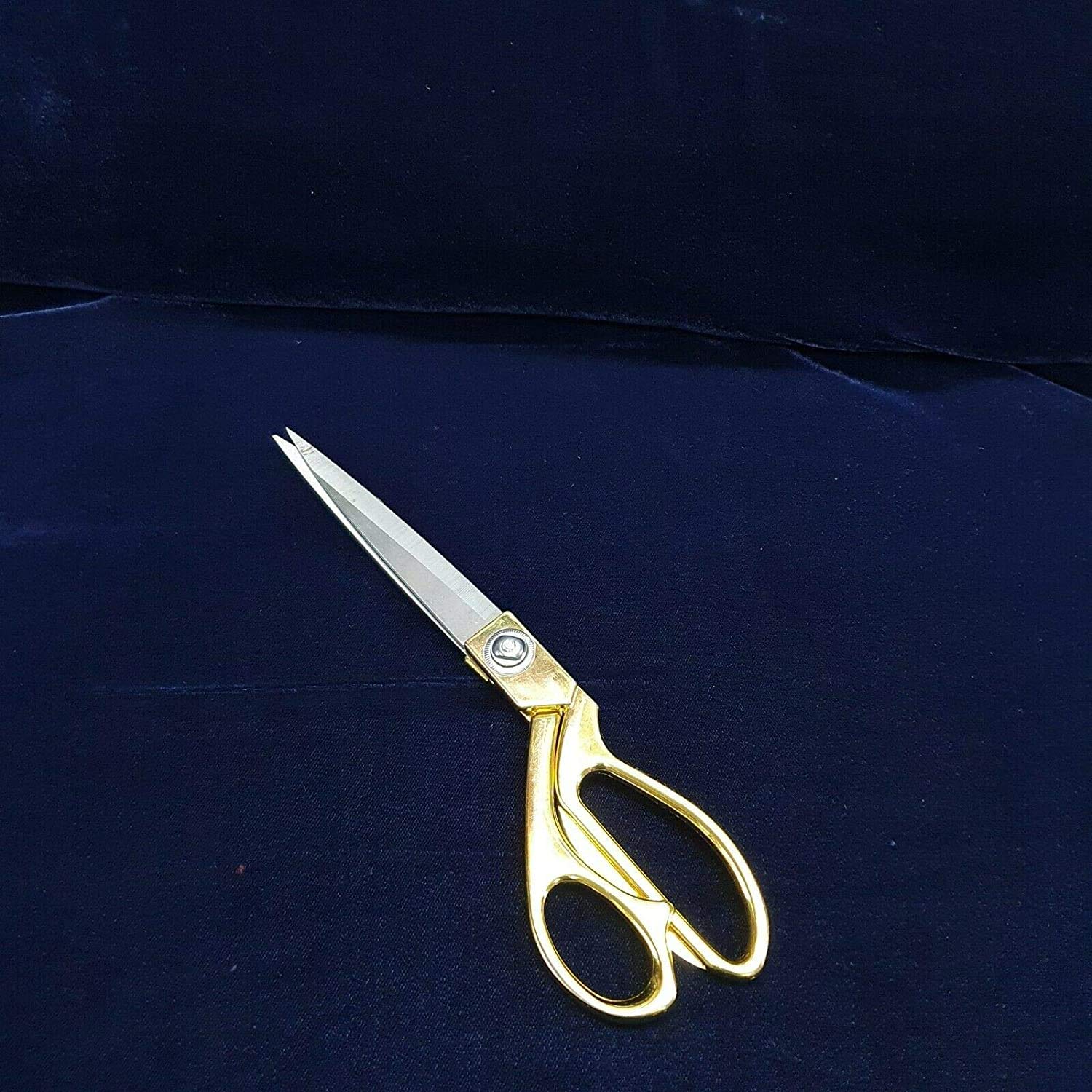 Three Crown Velvet Fabric Soft Strong Material - Home Decor, Curtains, Upholstery, Dress - 112cm Wide (Navy Blue, 5 Meter) — image 1