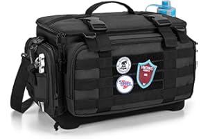 DSLEAF Fishing Tackle Bag, Water-Resistant Fish Tackle Storage Bag with Non Slip Base and Padded Shoulder Strap for 3600 3700