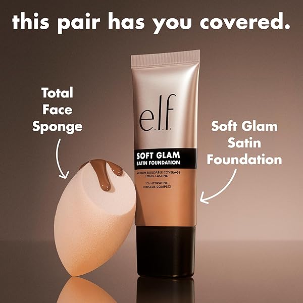 E.L.F. SOFT GLAM FOUNDATION, MEDIUM COVERAGE, LONG-LASTING & BUILDABLE FOUNDATION FOR A SMOOTH, SATIN FINISH, VEGAN & CRUELTY-FREE, 25 LIGHT NEUTRAL