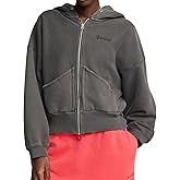 Champion womens Zip-up Hoodie, Vintage Wash, Running Women C Logo