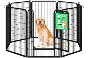 Yaheetech Dog Playpen Outdoor, Indoor Pen for Large/Medium/Small Dogs Animals Portable Playpen for RV Camping Garden Yard 8 P