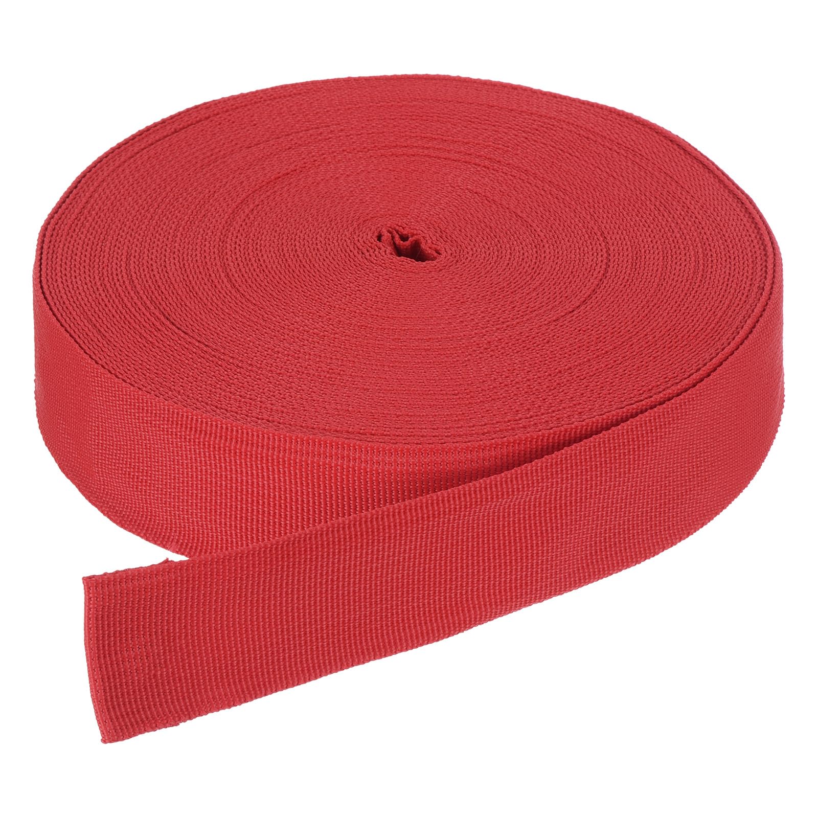 DMiotech 25 Yard x 1 1/2 Inch Width Nylon Webbing Strap Poly Flat Webbing Strapping for DIY Craft Backpack Strapping, Sewing, Outdoor Gear Repair, Red
