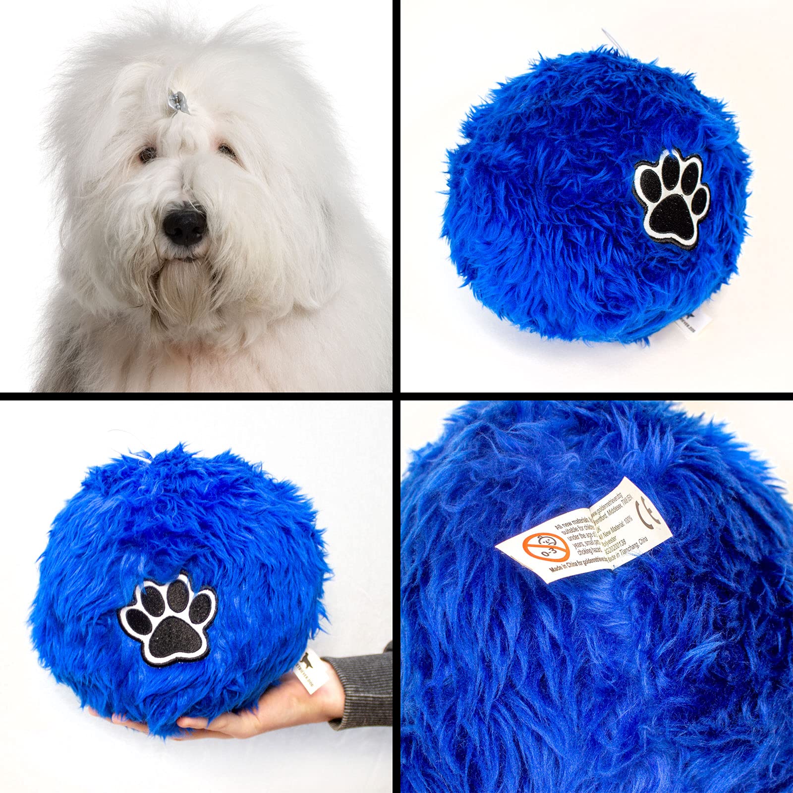 Soft Fluffy Dog Ball For OLD ENGLISH SHEEPDOG - Large Size Ball