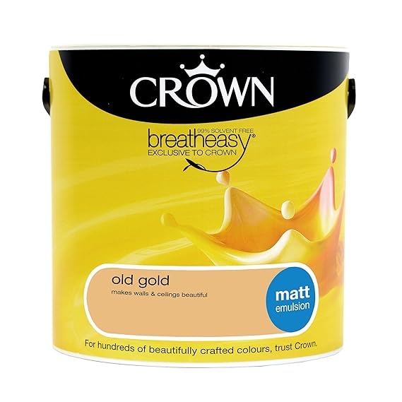 Crown Matt 2.5L Emulsion Old Gold Amazon.co.uk DIY & Tools
