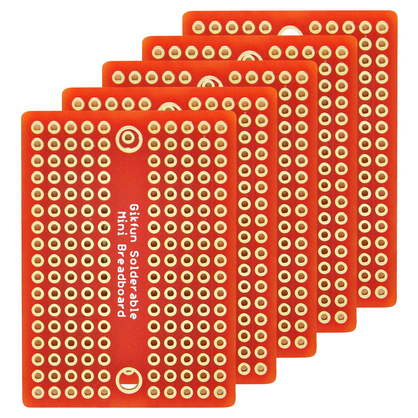 Gikfun Mini Solder-able Breadboard Gold Plated Finish Proto Board PCB for Arduino Electronic DIY (Pack of 5PCS) GK1009