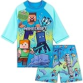Get Trend Minecraft |Pokemon Swim Suits Rash Guard Bathing Suit Set 2 Pcs Holiday Essentials Pool