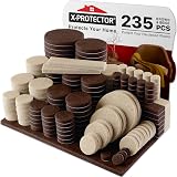 X-Protector Felt Furniture Pads 235 Pc Premium Set Brown Beige Floor Protectors view 1