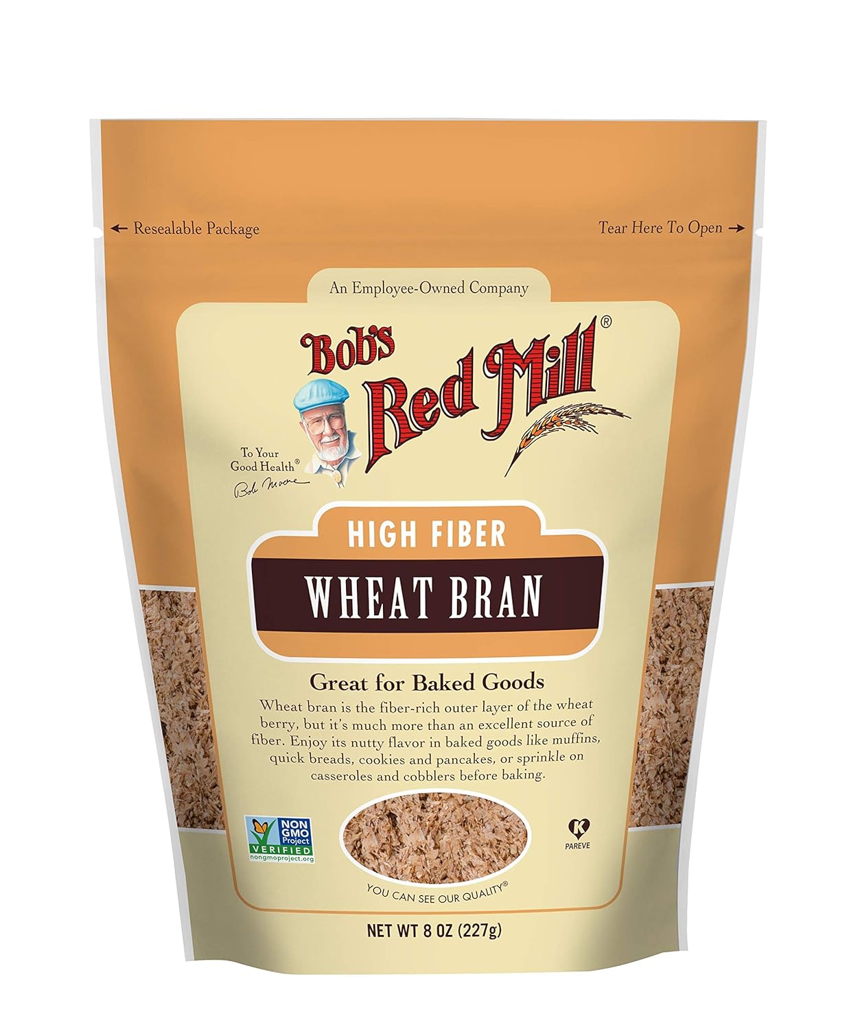 Amazon Com Bob S Red Mill Wheat Bran 8 Oz Grocery Gourmet Food