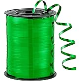 sxvblly Green Curling Ribbon,3/16" Wide × 500 Yards Shiny Metallic Curling Ribbon for Gift Wrapping,Balloon String,Birthday Party,Ribbons for Crafts,Wedding Decoration,Florist Flower,Art Craft