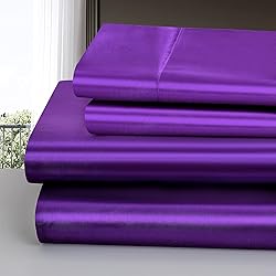 Homiest 4pcs Satin Sheets Set Luxury Silky Satin