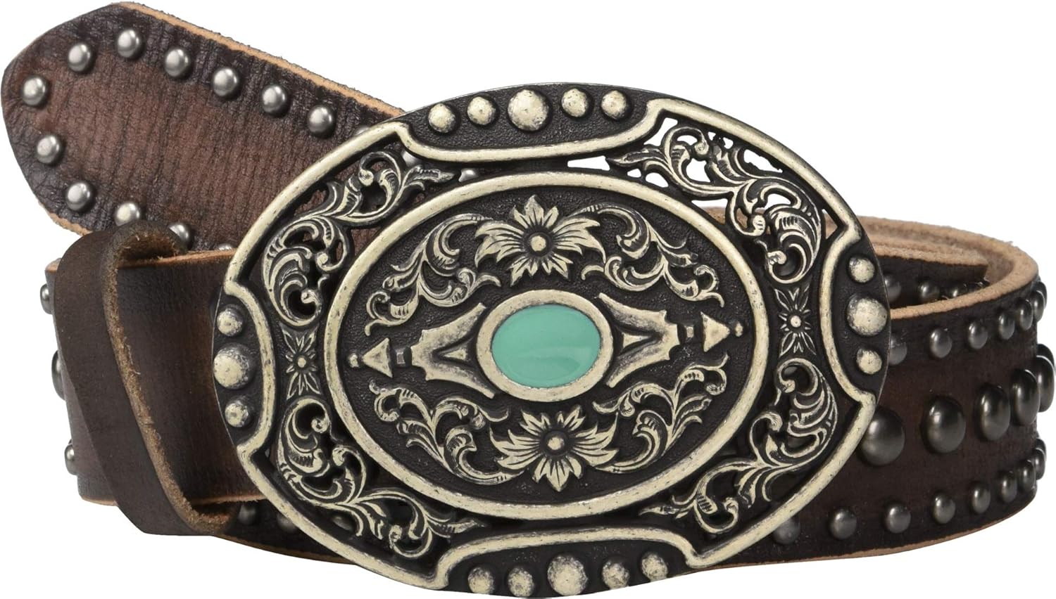 Ariat Women's Turquoise Stone In Oval Buckle Belt Amazon.ca Clothing