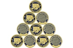 HINLY 10 Pcs EMT Gifts Emergency Medical Services Challenge Coin First Responder Prayer Coin EMS EMT Gift Bulk