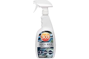 303 PRODUCTS 303 Marine Quick Wax - Quick & Easy - 90 Days Of Protection - Provides a Slick, Protective, Glossy Shine - Use On Wet / Dry Surfaces - Carnauba Wax, 32oz. (30213)