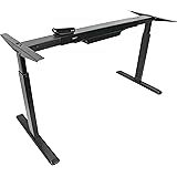 VIVO Electric Stand Up Desk Frame Only Solid Steel w/ Single Motor Ergonomic Standing Height Adjustable (DESK-V101E)