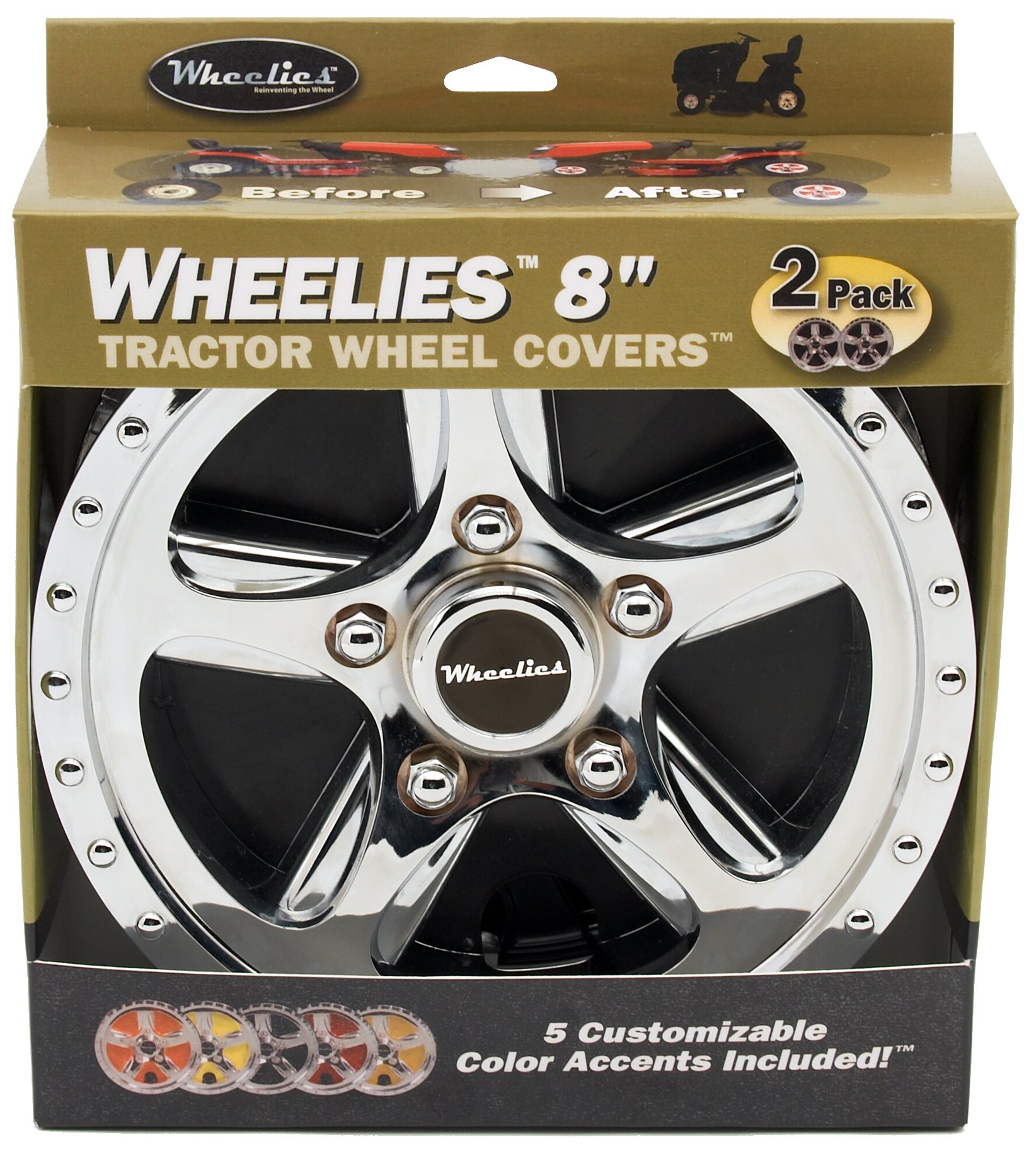 Good Vabrations Wheelies Riding Lawn Mower Tractor Wheel Covers