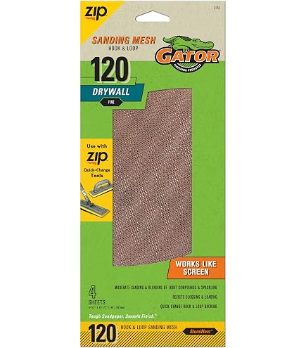 Gator 6422GA 9-Inch Hook & Loop Drywall Sanding Discs – 120-Grit Fine, Ceramic Grain, 6-Pack – Fits Radial Sanders For Drywall Finishing & Blending