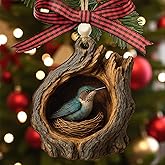 Hummingbird Christmas Ornament 2025 – Bird Ornaments for Christmas Tree, Unique Woodland Christmas Ornaments for Nature Lovers, Hummingbird Gifts for Women, Fun Christmas Ornaments Holiday Decor