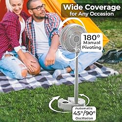 40000mAh Battery Operated Oscillating Table Fan