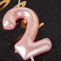 Hongplus Pink Gold Number 9 Candles, 9 Birthday