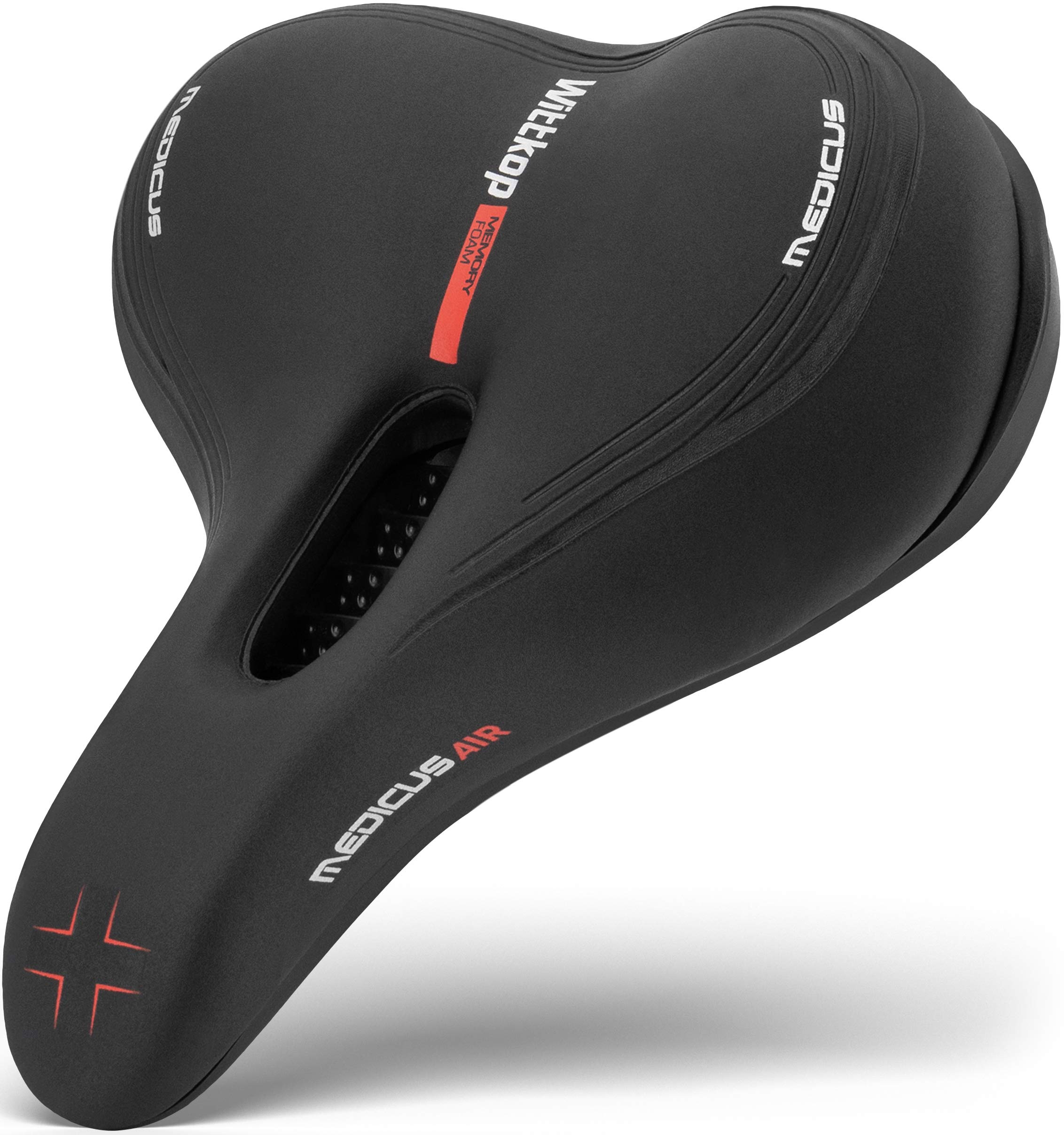 Photo 1 of Wittkop Bike Seat, Waterproof Bicycle Saddle for Comfort, Mountain & Road Biking, Wide Bike Seats for Men & Women, BMX, MTB, Bike Seat Comfort, Waterproof Bike Saddle with Innovative 5-Zone-Concept