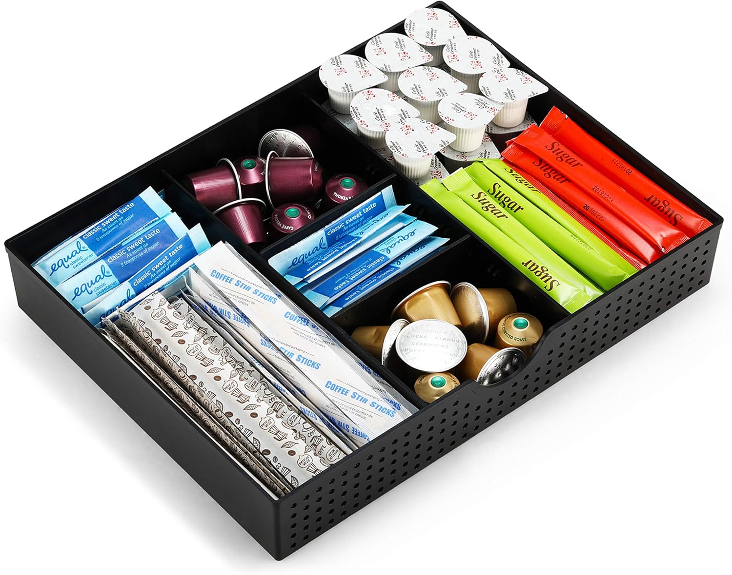 CAXXA 3 Slot Drawer Organizer with Two Adjustable Dividers - Junk Drawer Storage for Office Desk Supplies and Accessories, Black (1 Pack): Home Improvement