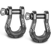 ALL-TOP D Ring Shackle (2 Pack) 3/4" Fully Forged with 7/8 Pin, 79500Lbs Break Strength &amp; 9Ton Work Load, Impact Resistant by Extreme E-Coat
