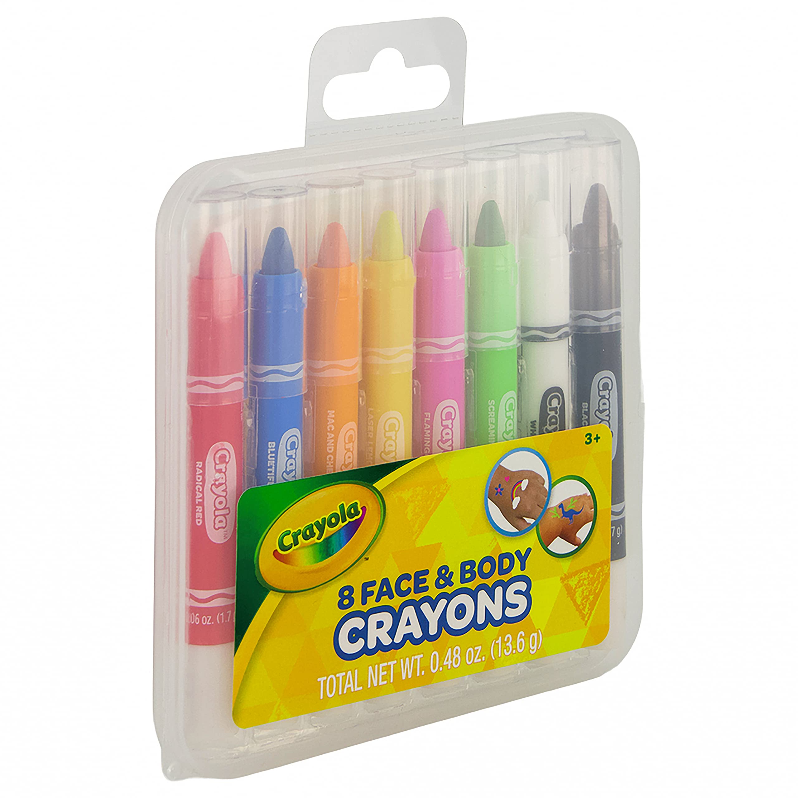 Crayola Face & Body Paint Crayons for Kids and Costumes, Washable Body Paint Markers Pack of 8 Classic Colors