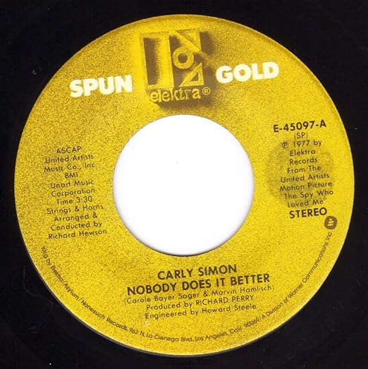 CARLY SIMON Nobody Does It Better/You Belong To Me (VG++