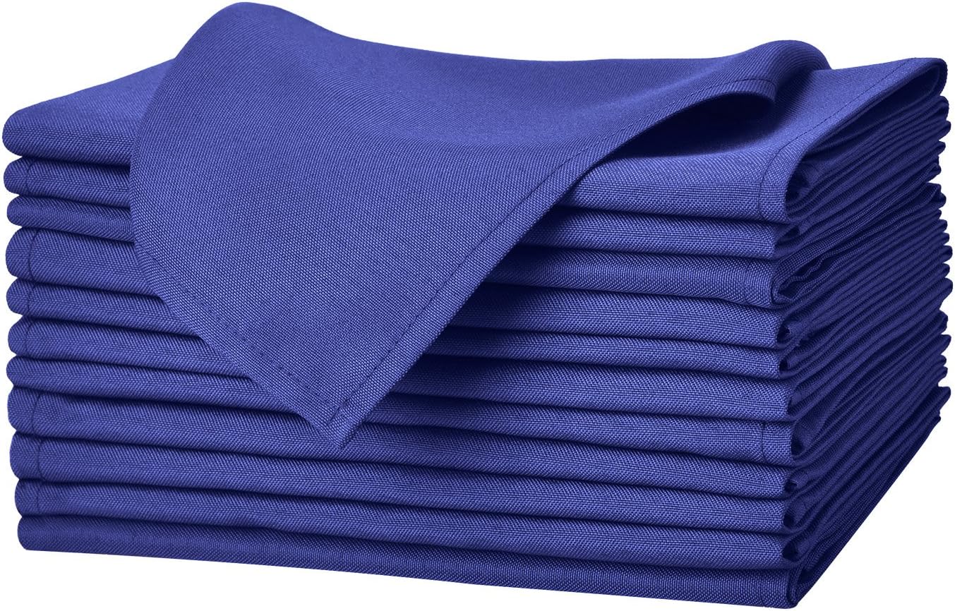 Remedios Royal Blue Polyester Cloth Napkins 20 x 20 Inch