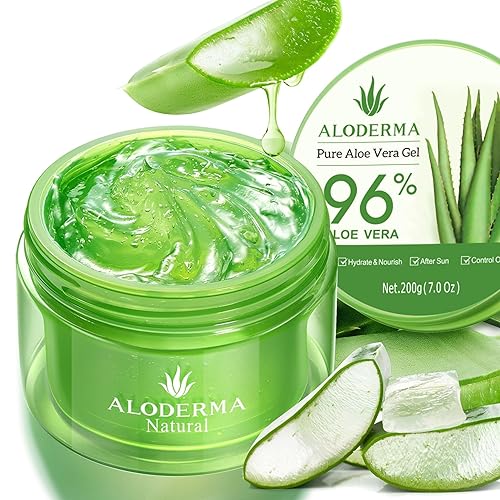 Aloderma Organic Aloe Vera Gel For Face Body 96 Pure Aloe Gel Made
