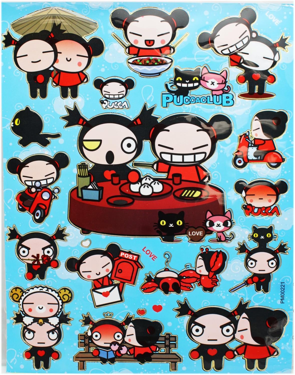 Amazon Com Pucca And Garu One Sided Love Sticker Collection 17