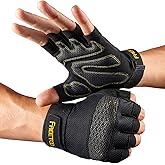 FREETOO Workout Gloves for Men, Weight Lifting Gloves with Full Palm Protection, Ultra Ventilated, Cushion Pads and Silicone Grip
