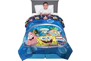 Franco Kids Bedding Soft Microfiber Reversible Comforter, Twin/Full, Spongebob