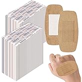 200 Pcs Large Bandages, 2 x 4 Inch Flexible Adhesive Bandages, Big Wound Care Fabric Bandage Wound Dressing for First Aid Sch