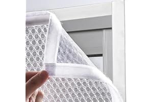 OTRIEK Weatherproofing Window Insulation Kit,Window Insulation Film for Winter,Window Thermal Cover Insulating Curtains,Waterproof,Windproof,Dust Proof,Reusable,Punch Free (W31.5xH59in)