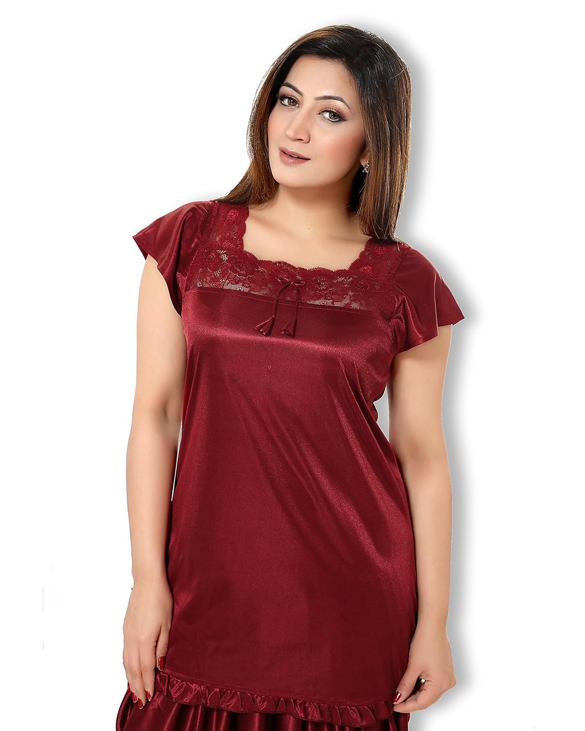 av2 women's satin night suit set