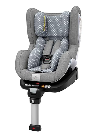 Osann 101-108-401 Reboard Kindersitz Fox Isofix- Gruppe 0+/1, 0-18 kg, 0 bis circa 4 Jahre, bellybutton Steel Grey