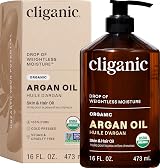 Cliganic Organic Argan Oil 100% Pure 473ml Moroccan Carrier Oil