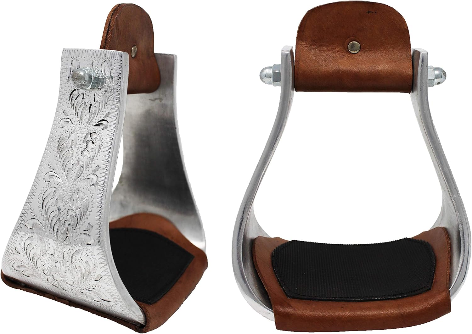 CHALLENGER Western Lightweight Aluminum Barrel Racing Saddle Stirrups