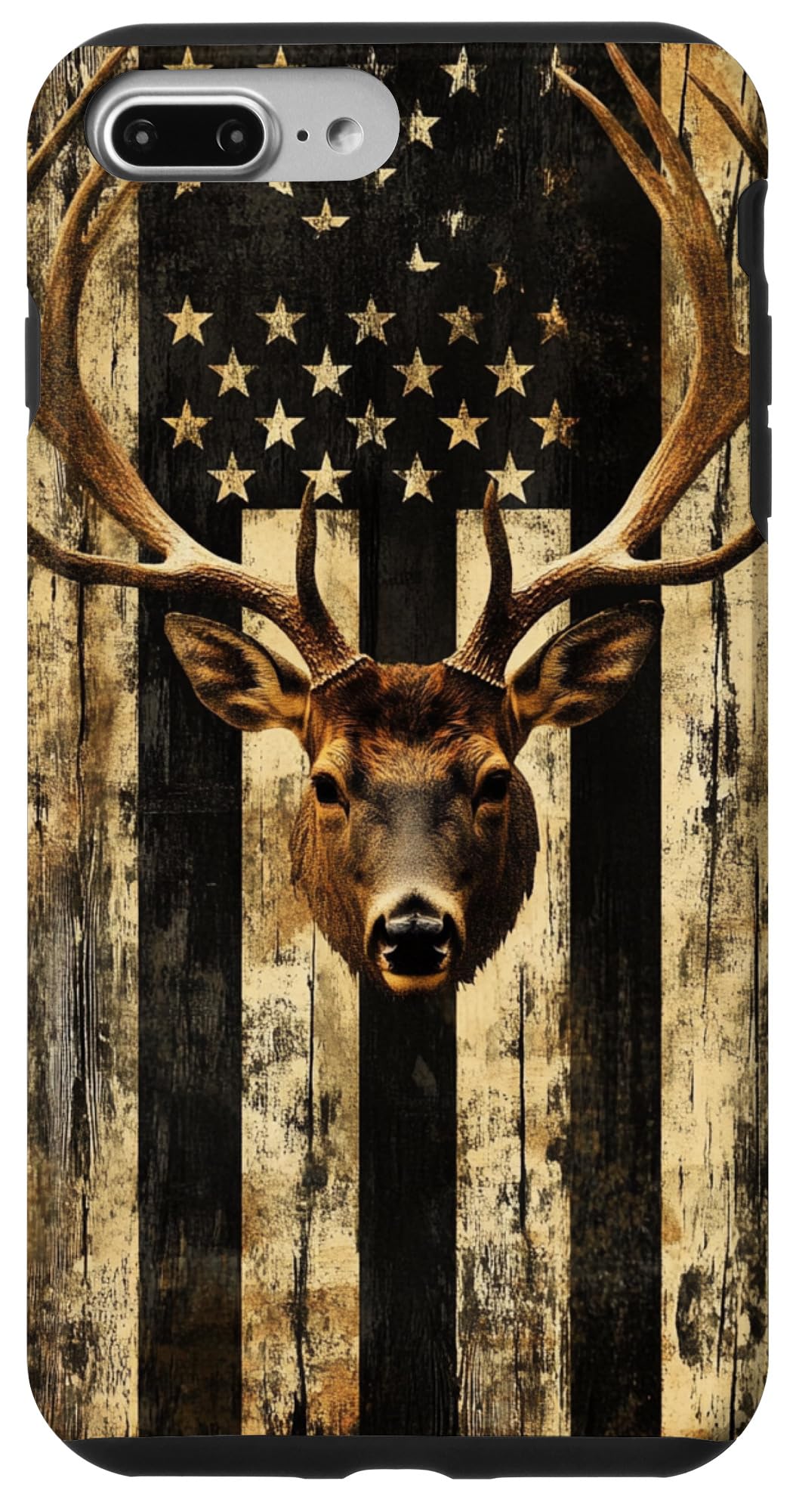 iPhone 7 Plus/8 Plus Deer Hunting American Flag With Deer Antlers Case